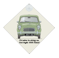 Ford Anglia 100E Deluxe 1957-59 Car Window Hanging Sign